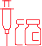 Syringe and vials icon